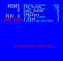 Cal Omega - Game 17.2 (Double Double Poker)