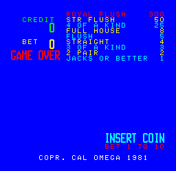 Cal Omega - Game 24.0 (Gaming Draw Poker, hold)