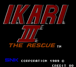 Ikari III - The Rescue (World version 1, 8-Way Joystick)