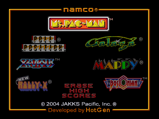 Ms. Pac-Man 7-in-1 (Wireless) (Ms. Pac-Man, Pole Position, Galaga, Xevious, Mappy, New Rally X, Bosconian) (18 AUG 2004 A)