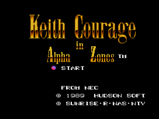 Keith Courage In Alpha Zones (United Amusements PC Engine)