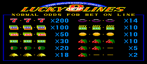 New Lucky 8 Lines / New Super 8 Lines (W-4)