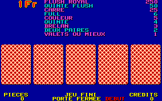 Player's Edge Plus (IP0031) Standard Draw Poker - French