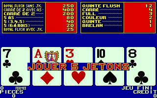 Player's Edge Plus (X002420P+XP000064) Deuces Wild Bonus Poker - French