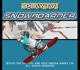 Play TV Snowboarder (Blue) (NTSC)