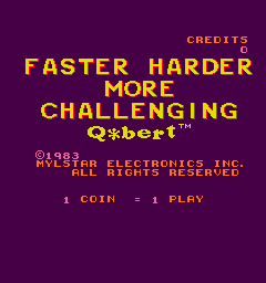 Faster, Harder, More Challenging Q*bert (prototype)